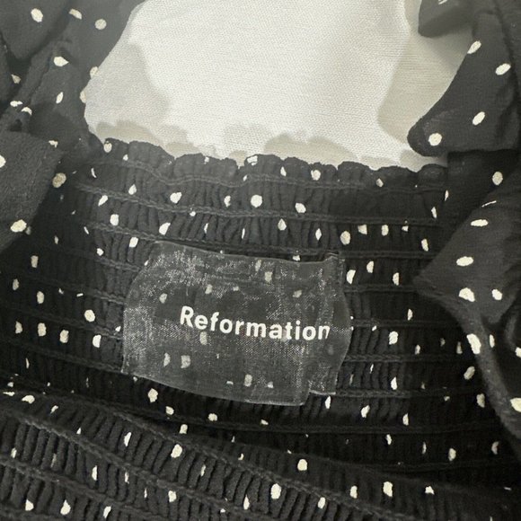 EUC Reformation [ Small ] Polka Dot Minnie‎ Mini Dress in Black White #Q393 - Picture 4 of 15